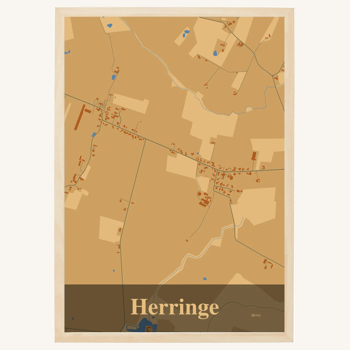 Herringe plakat – Firkantet 2026 – Lys pastel brun