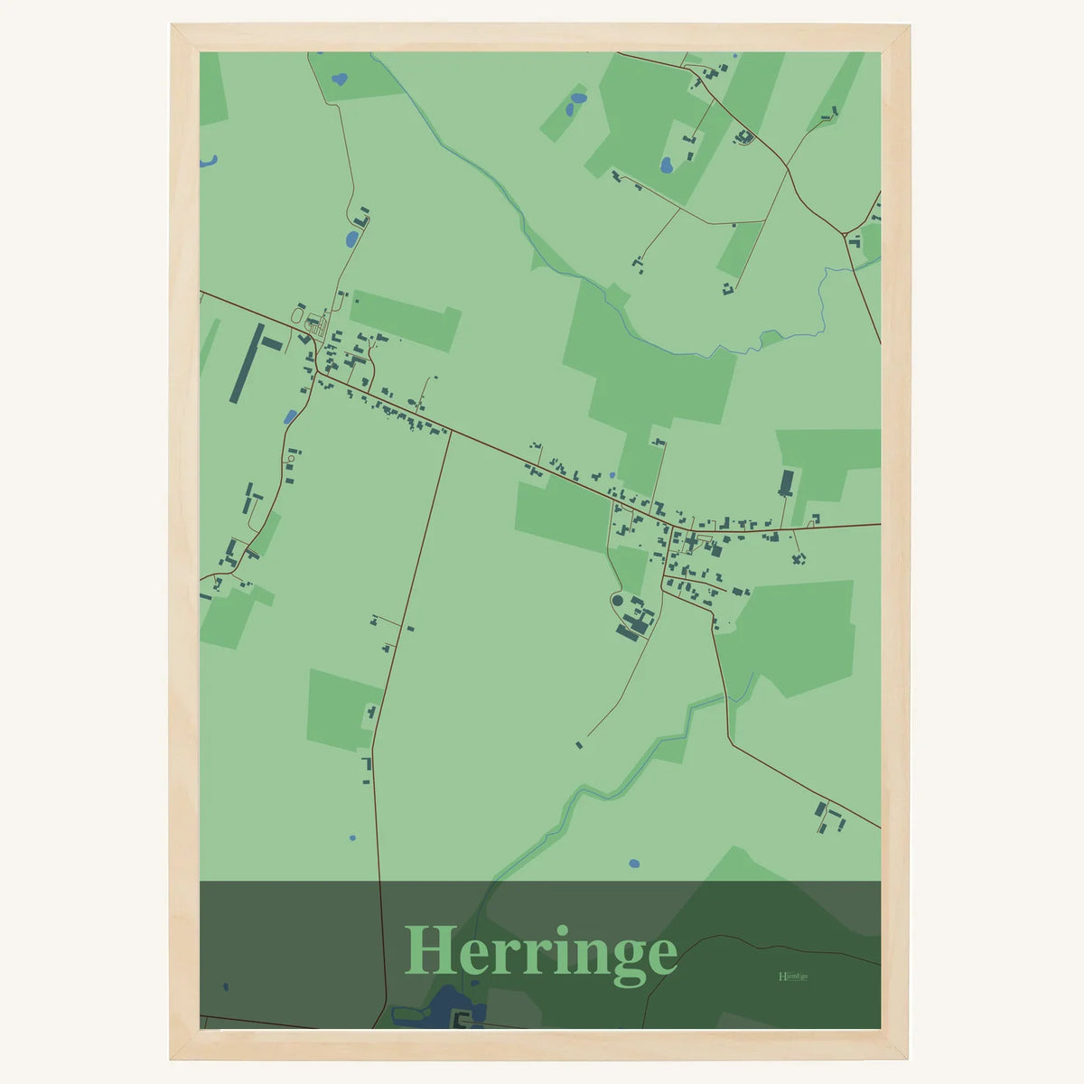 Herringe plakat – Firkantet 2026 – Lys pastel grøn