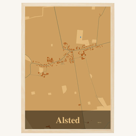 Alsted plakat – Firkantet 2026 – Lys pastel brun