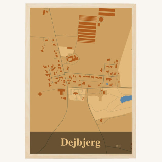 Dejbjerg plakat – Firkantet 2026 – Lys pastel brun