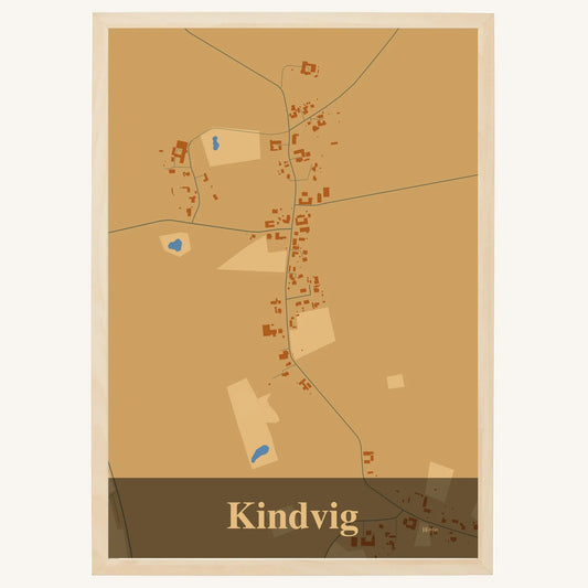 Kindvig plakat – Firkantet 2026 – Lys pastel brun