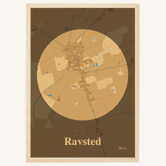 Ravsted Plakat – Lys pastel brun