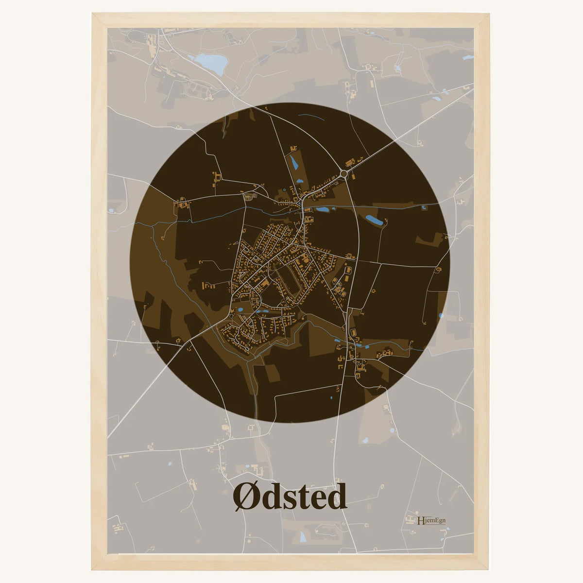 Ødsted plakat – Centrum 2026 – Mørk brun