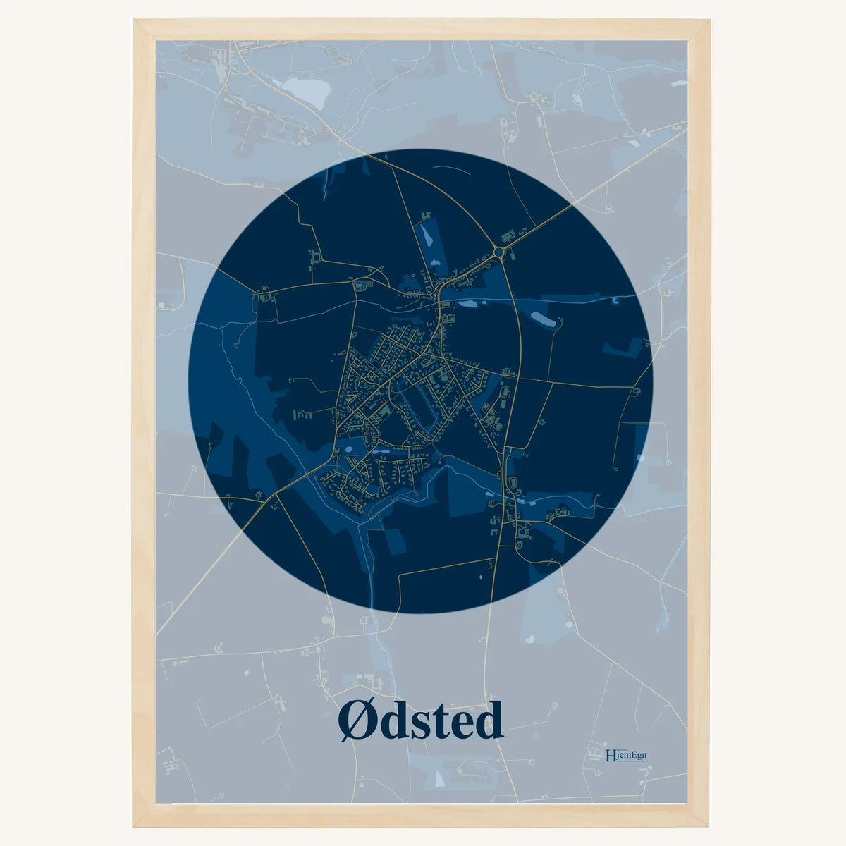 Ødsted plakat – Centrum 2026 – Mørk blå
