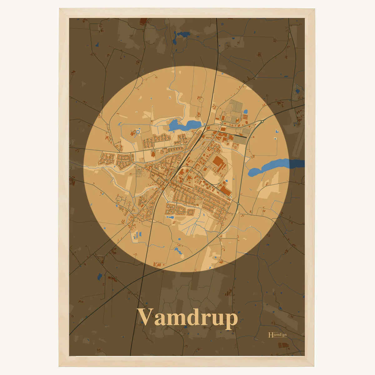 Vamdrup plakat – Centrum 2026 – Lys pastel brun