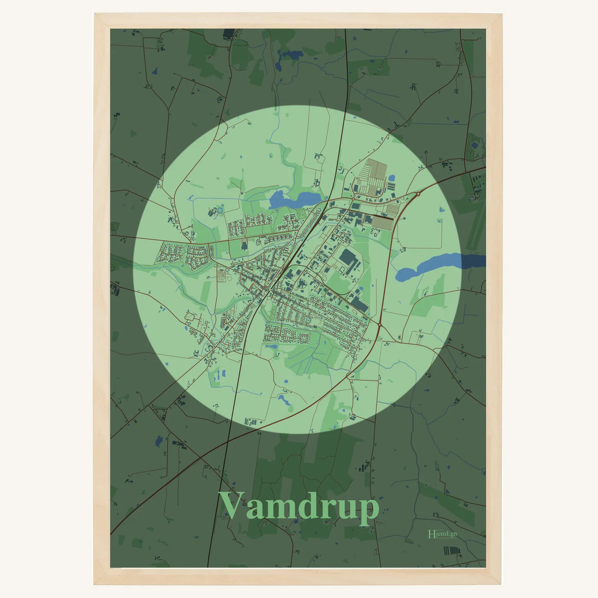 Vamdrup plakat – Centrum 2026 – Lys pastel grøn