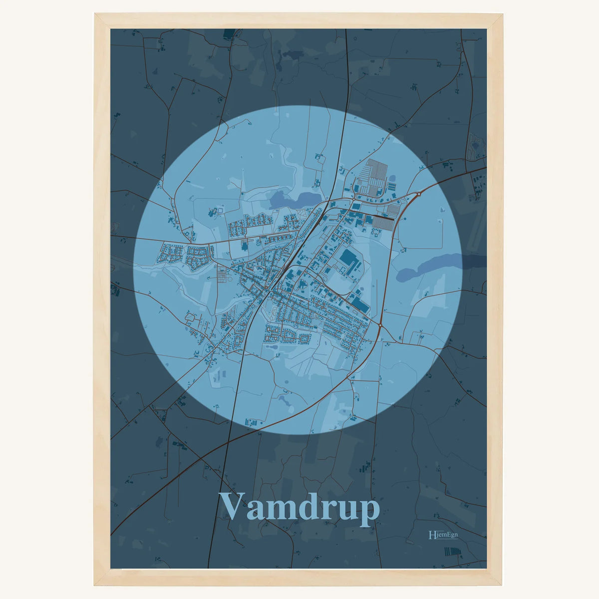 Vamdrup plakat – Centrum 2026 – Lys pastel blå