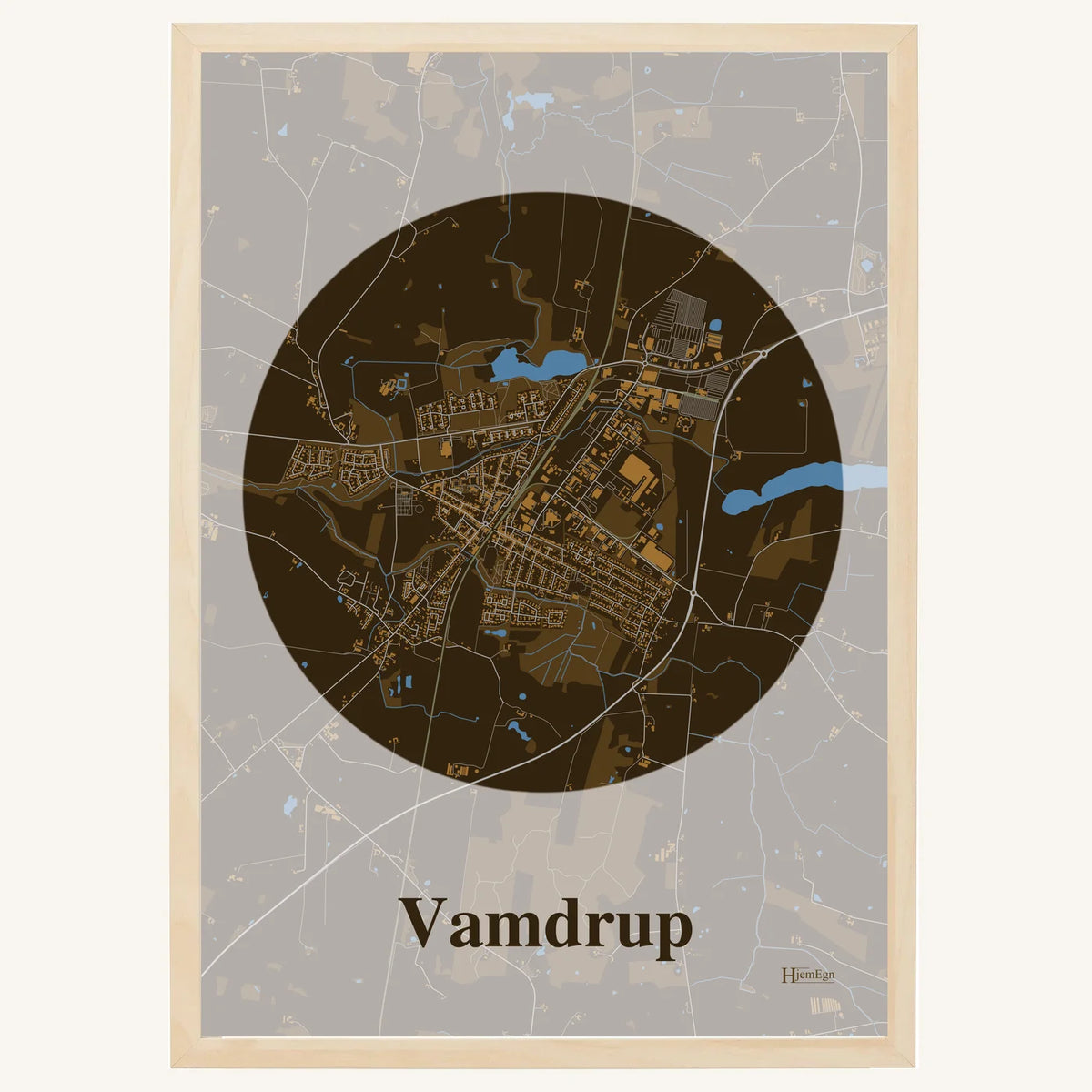 Vamdrup plakat – Centrum 2026 – Mørk brun