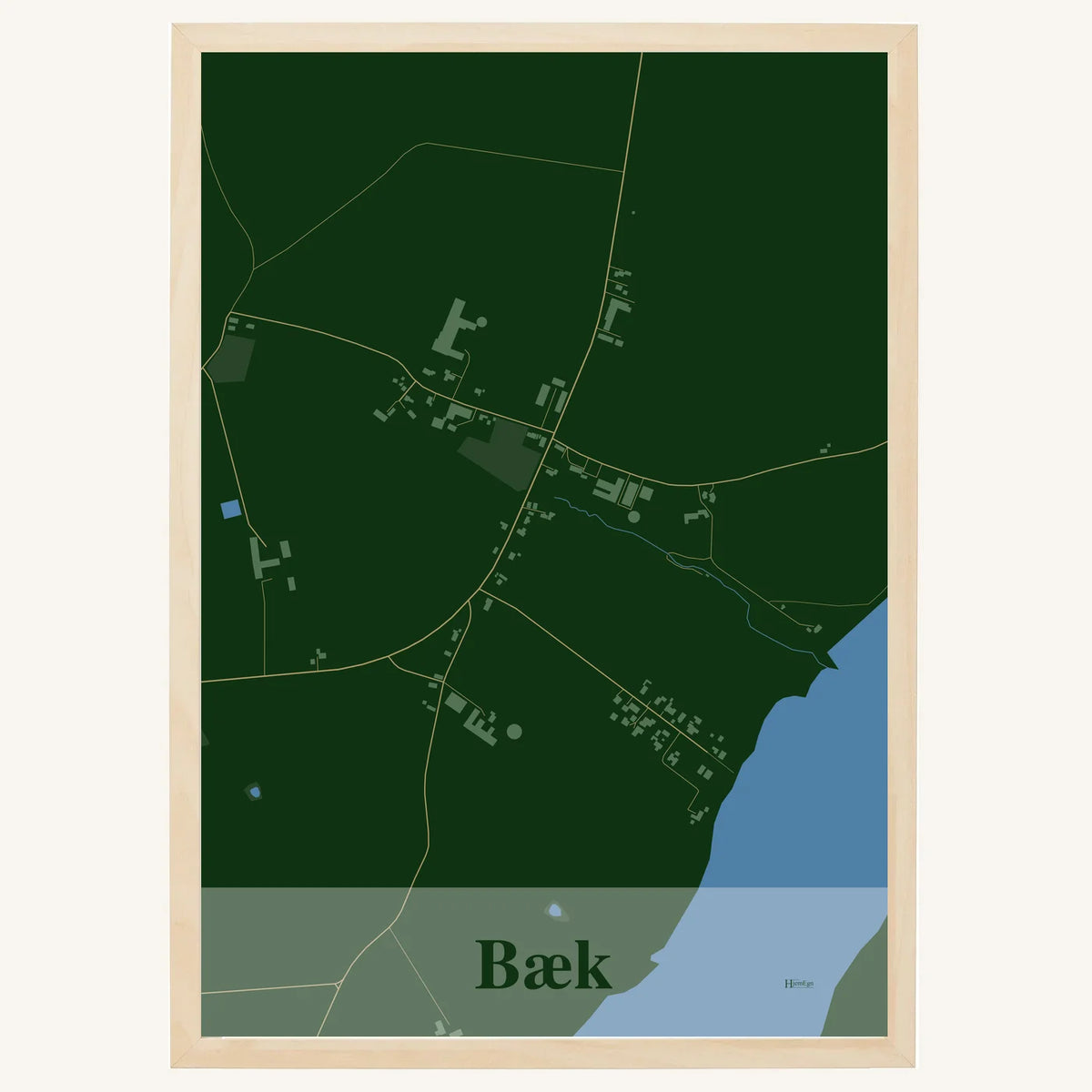 Bæk plakat – Firkantet 2026 – Mørk grøn