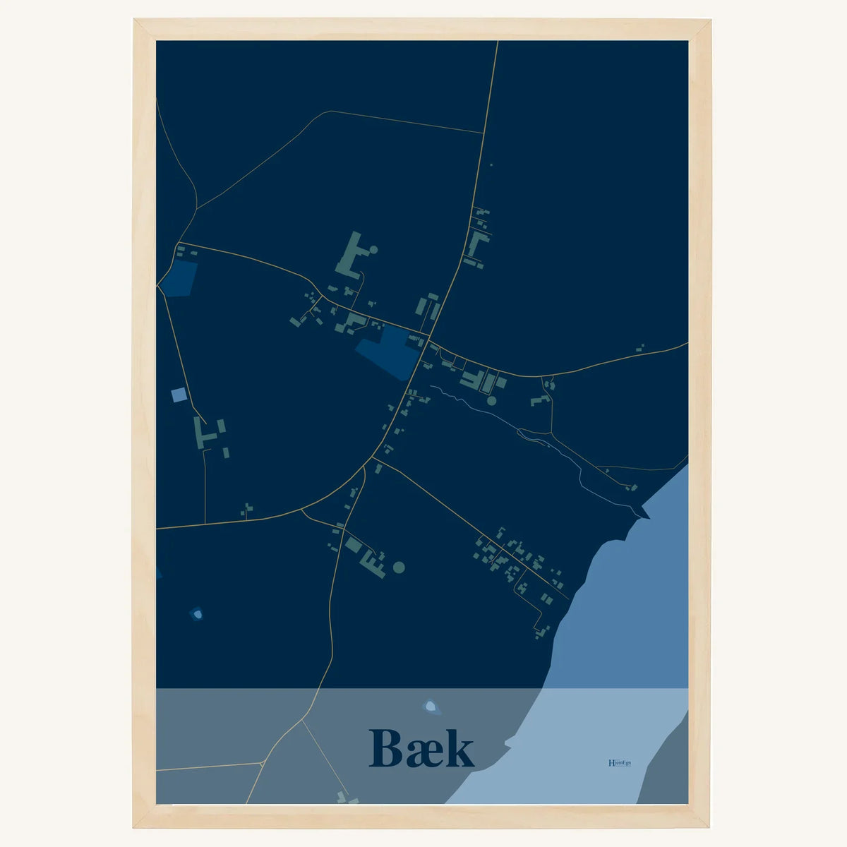 Bæk plakat – Firkantet 2026 – Mørk blå