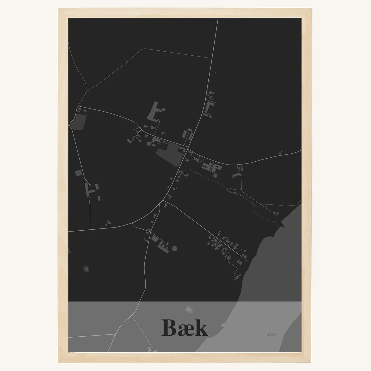 Bæk plakat – Firkantet 2026 – Mørk grå