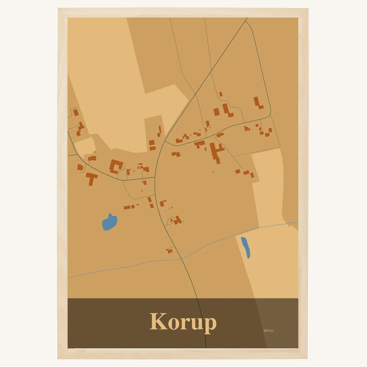Korup plakat – Firkantet 2026 – Lys pastel brun