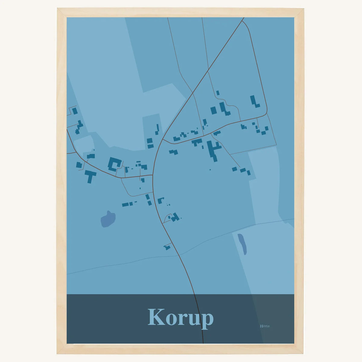 Korup plakat – Firkantet 2026 – Lys pastel blå