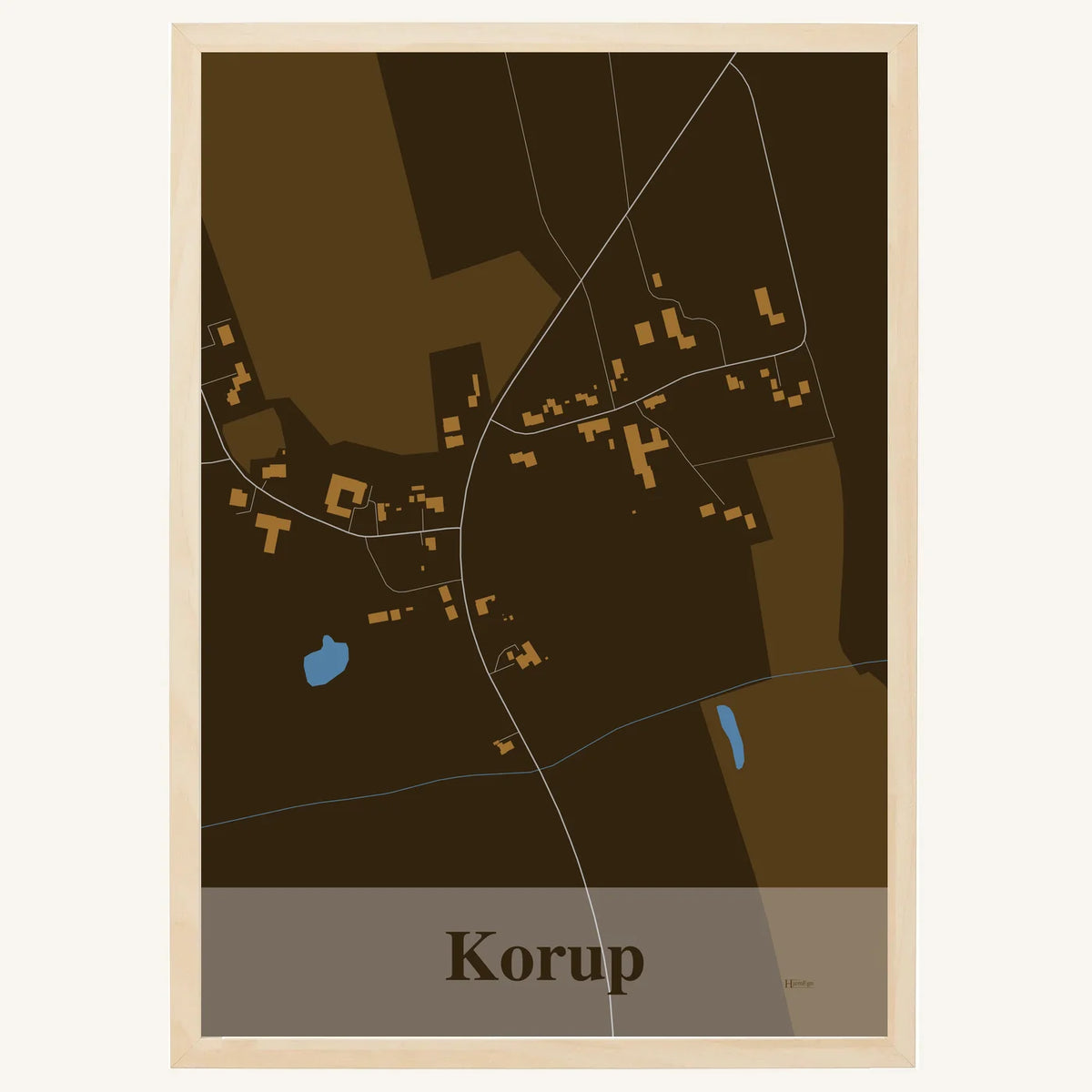 Korup plakat – Firkantet 2026 – Mørk brun