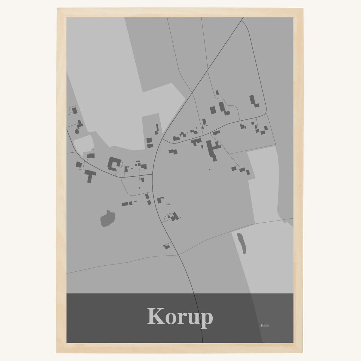 Korup plakat – Firkantet 2026 – Lys pastel grå