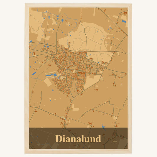 Dianalund Plakat – Lys pastel brun