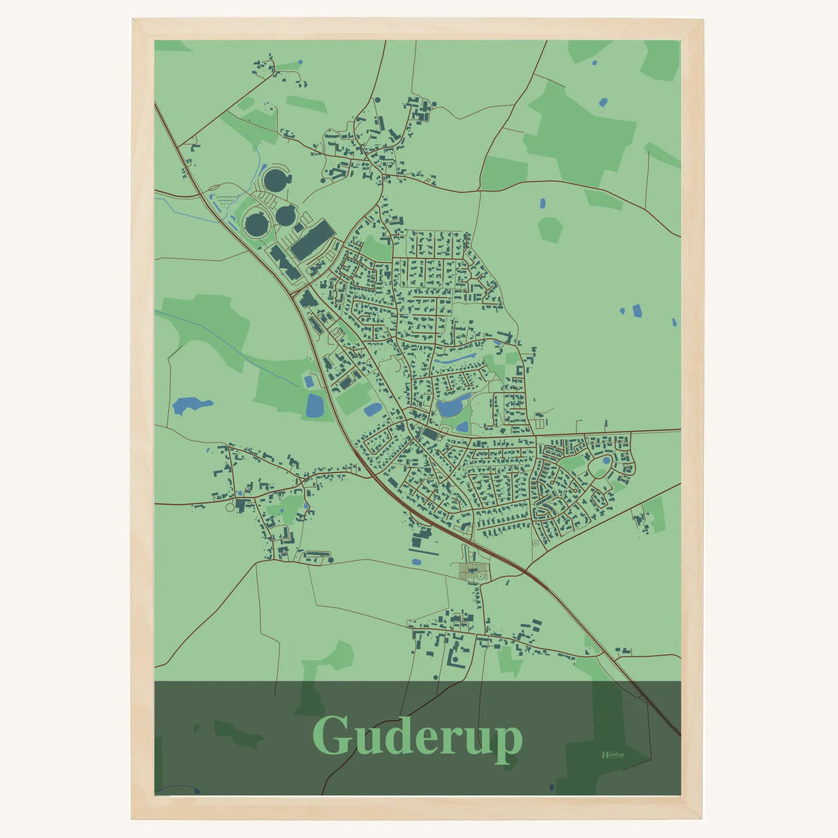 Guderup plakat – Firkantet 2026 – Lys pastel grøn