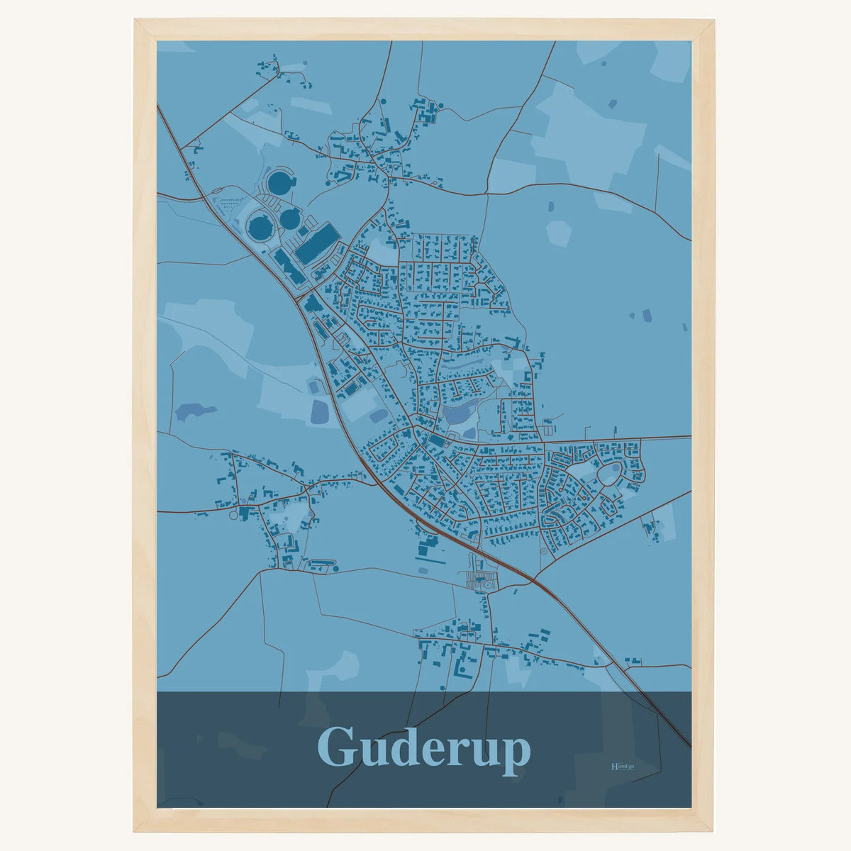 Guderup plakat – Firkantet 2026 – Lys pastel blå