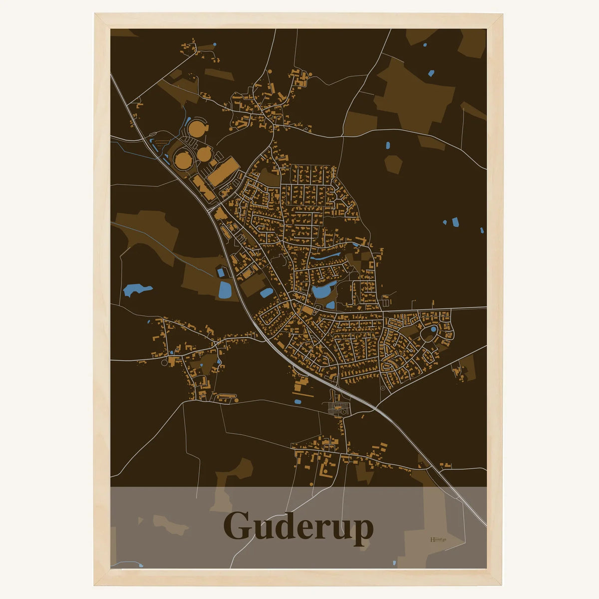 Guderup plakat – Firkantet 2026 – Mørk brun