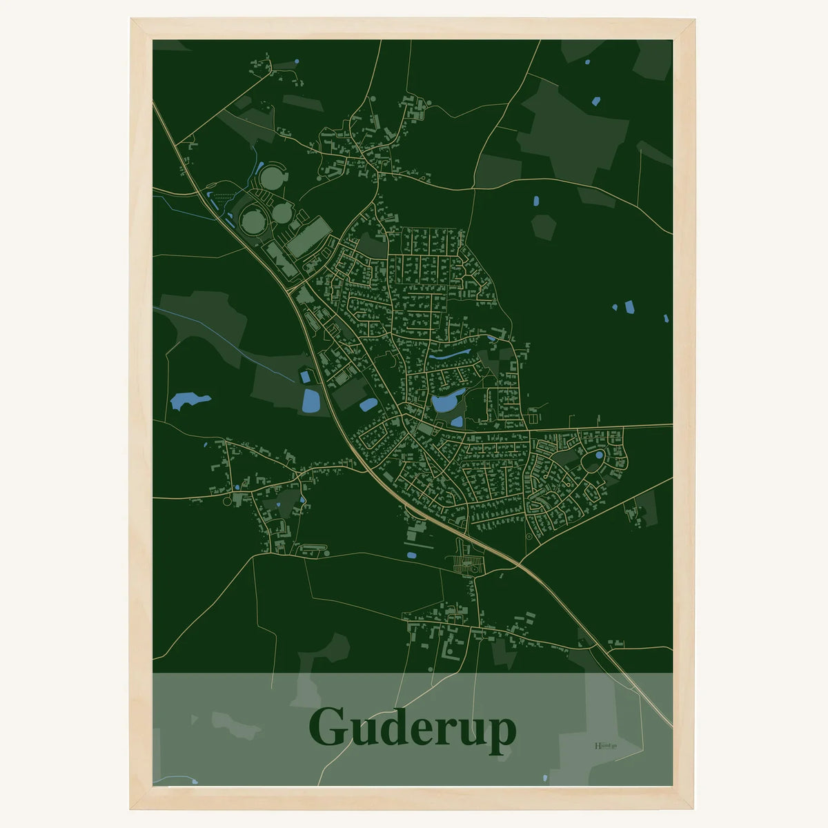 Guderup plakat – Firkantet 2026 – Mørk grøn