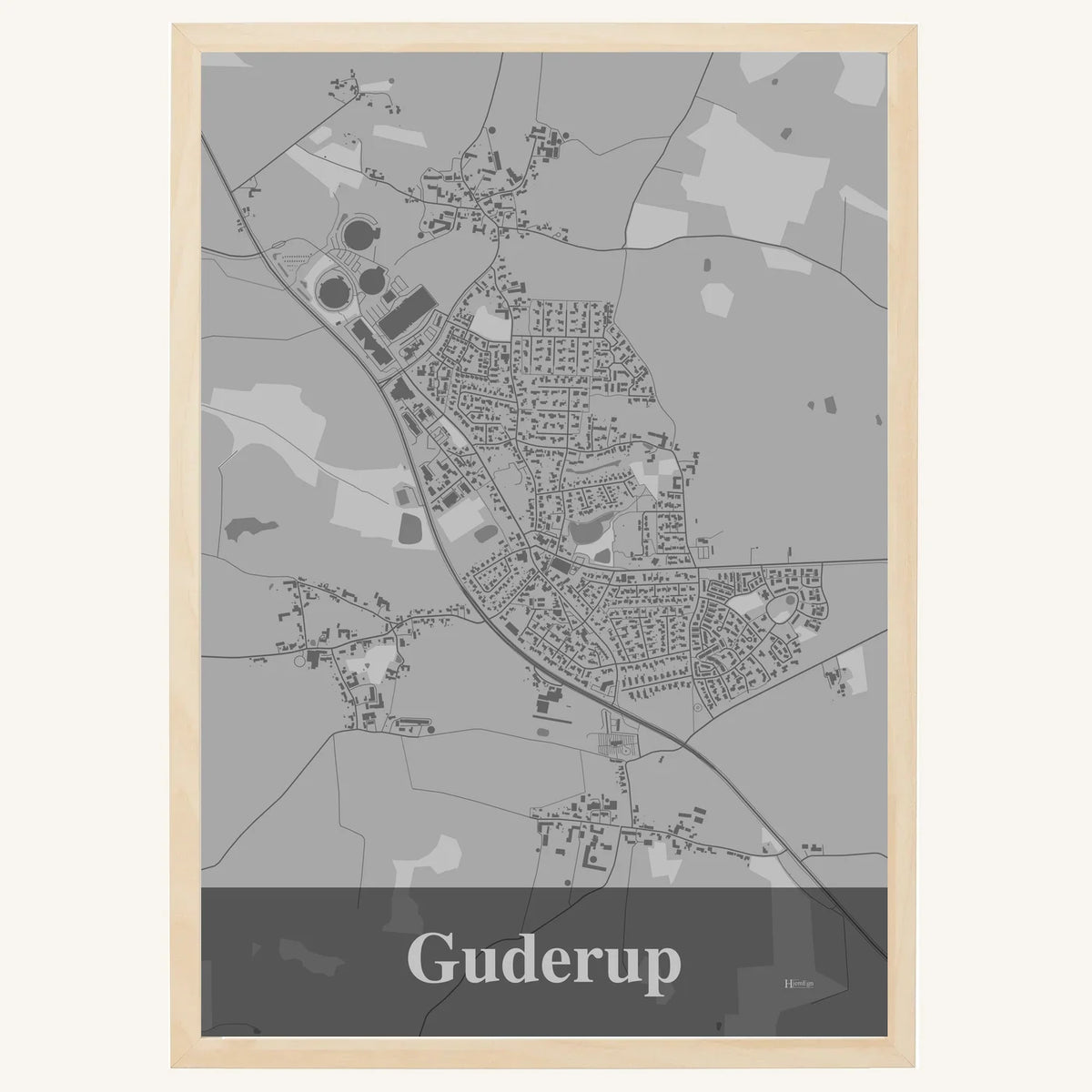 Guderup plakat – Firkantet 2026 – Lys pastel grå