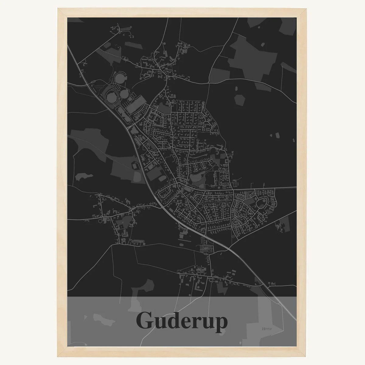 Guderup plakat – Firkantet 2026 – Mørk grå