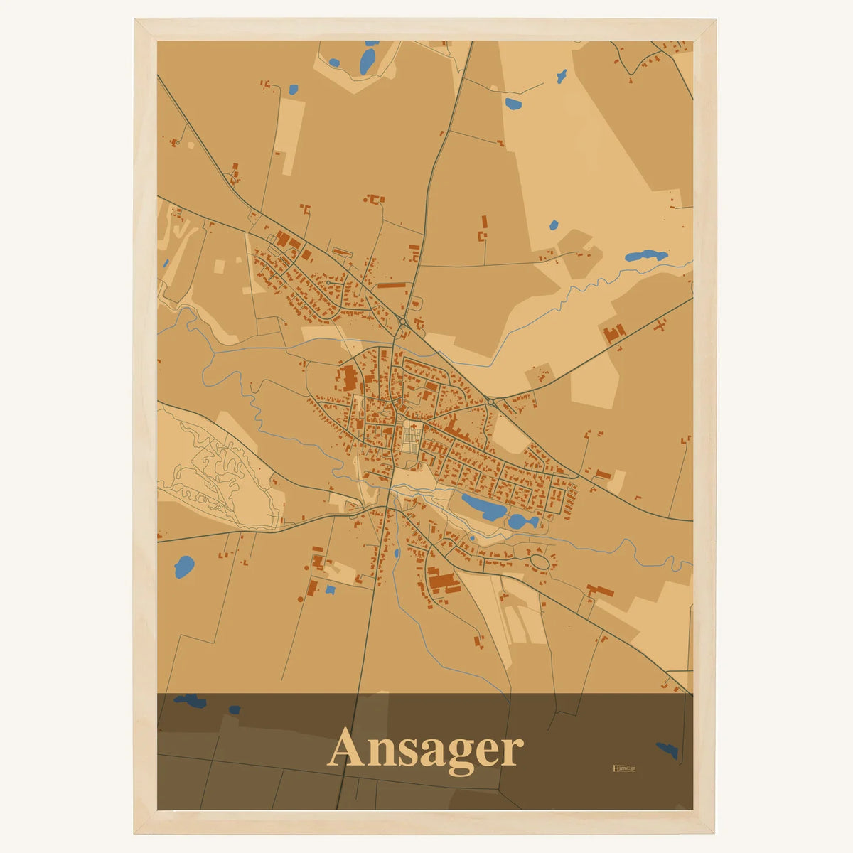 Ansager plakat – Firkantet 2026 – Lys pastel brun