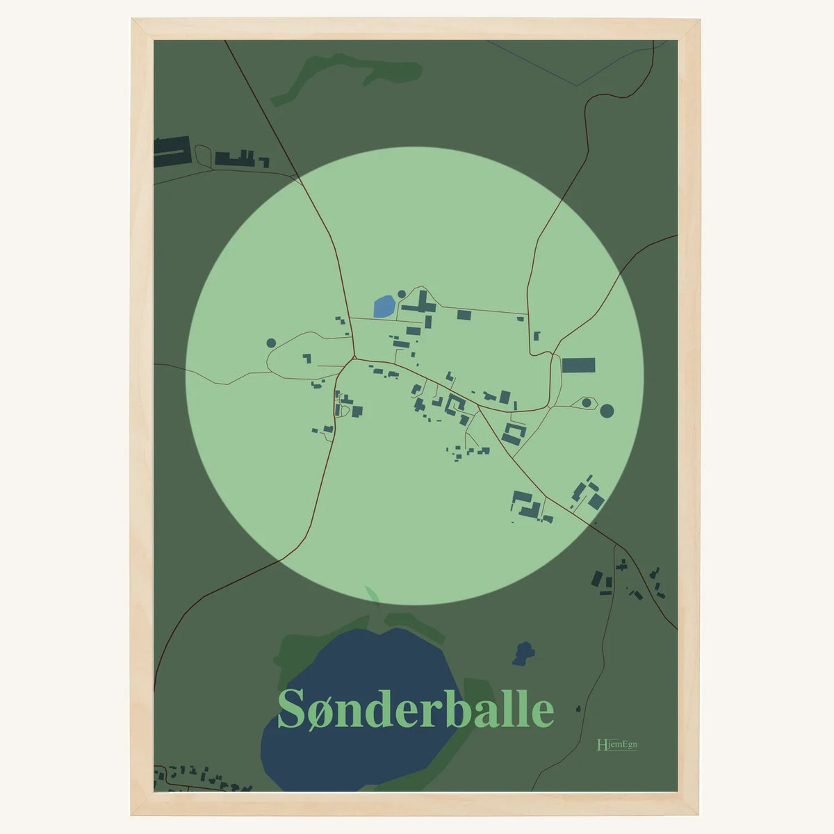 Sønderballe plakat – Centrum 2026 – Lys pastel grøn