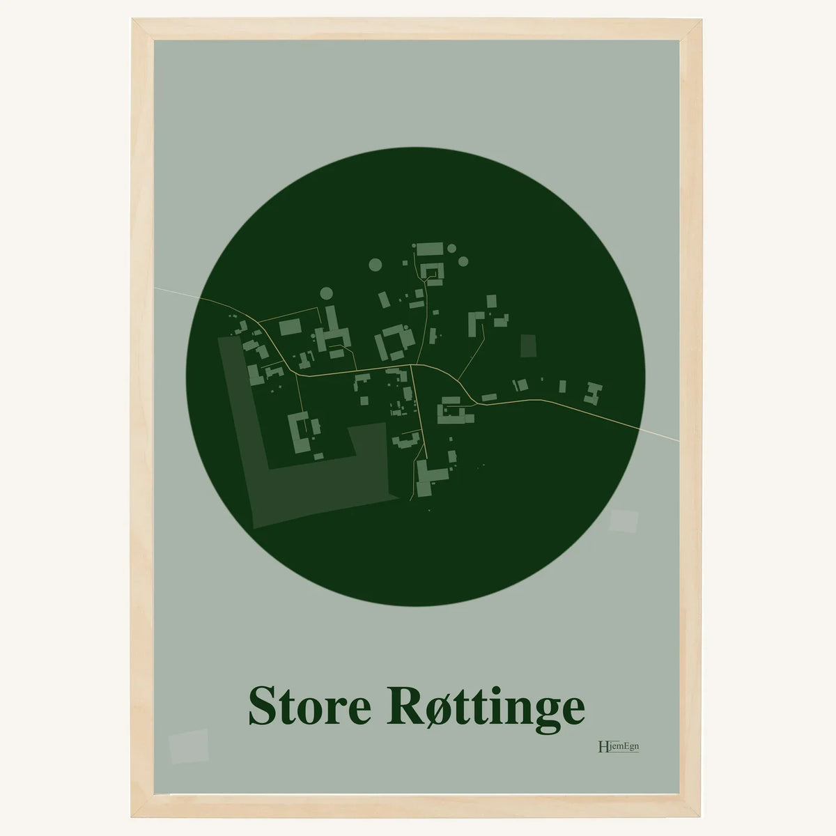 Store Røttinge plakat – Centrum 2026 – Mørk grøn