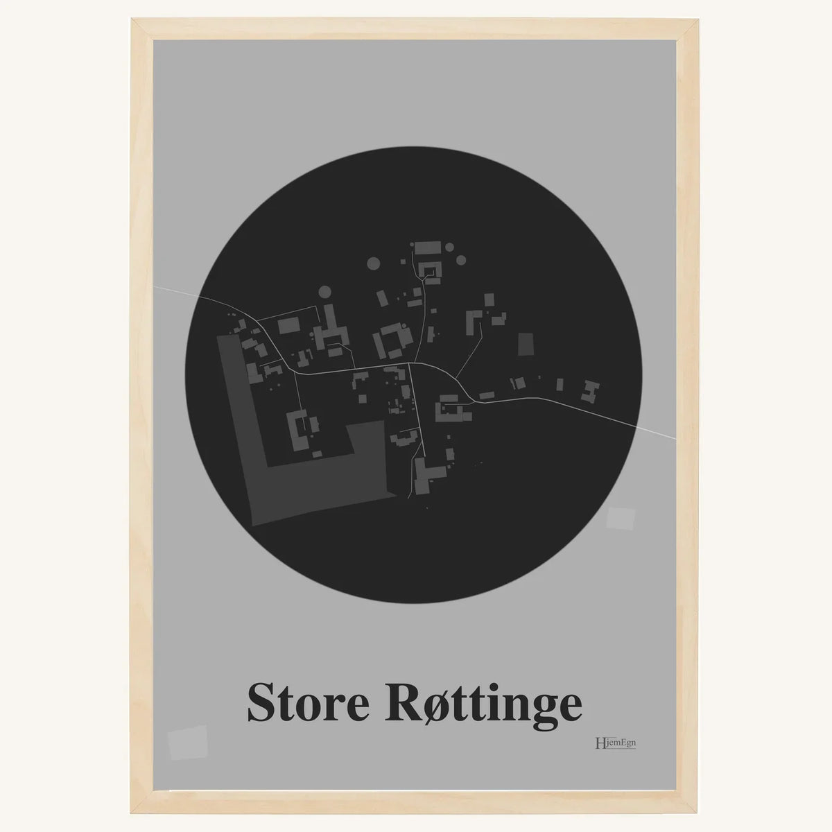 Store Røttinge plakat – Centrum 2026 – Mørk grå