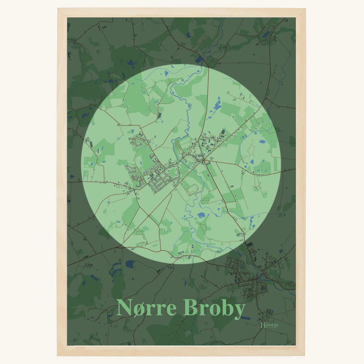 Nørre Broby plakat – Centrum 2026 – Lys pastel grøn