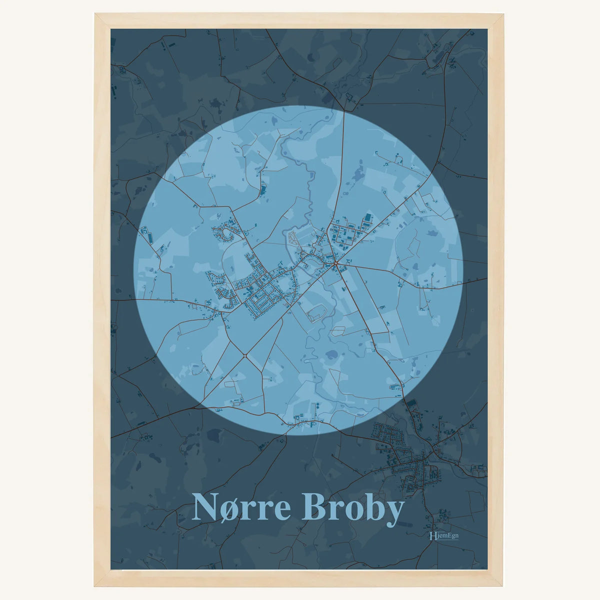 Nørre Broby plakat – Centrum 2026 – Lys pastel blå
