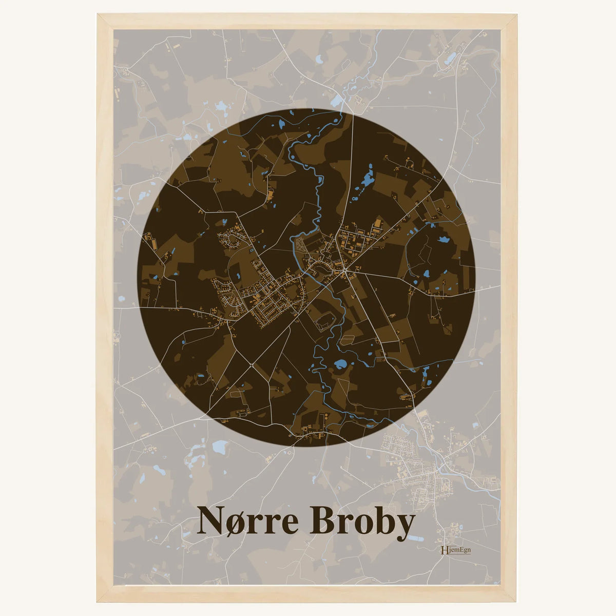Nørre Broby plakat – Centrum 2026 – Mørk brun