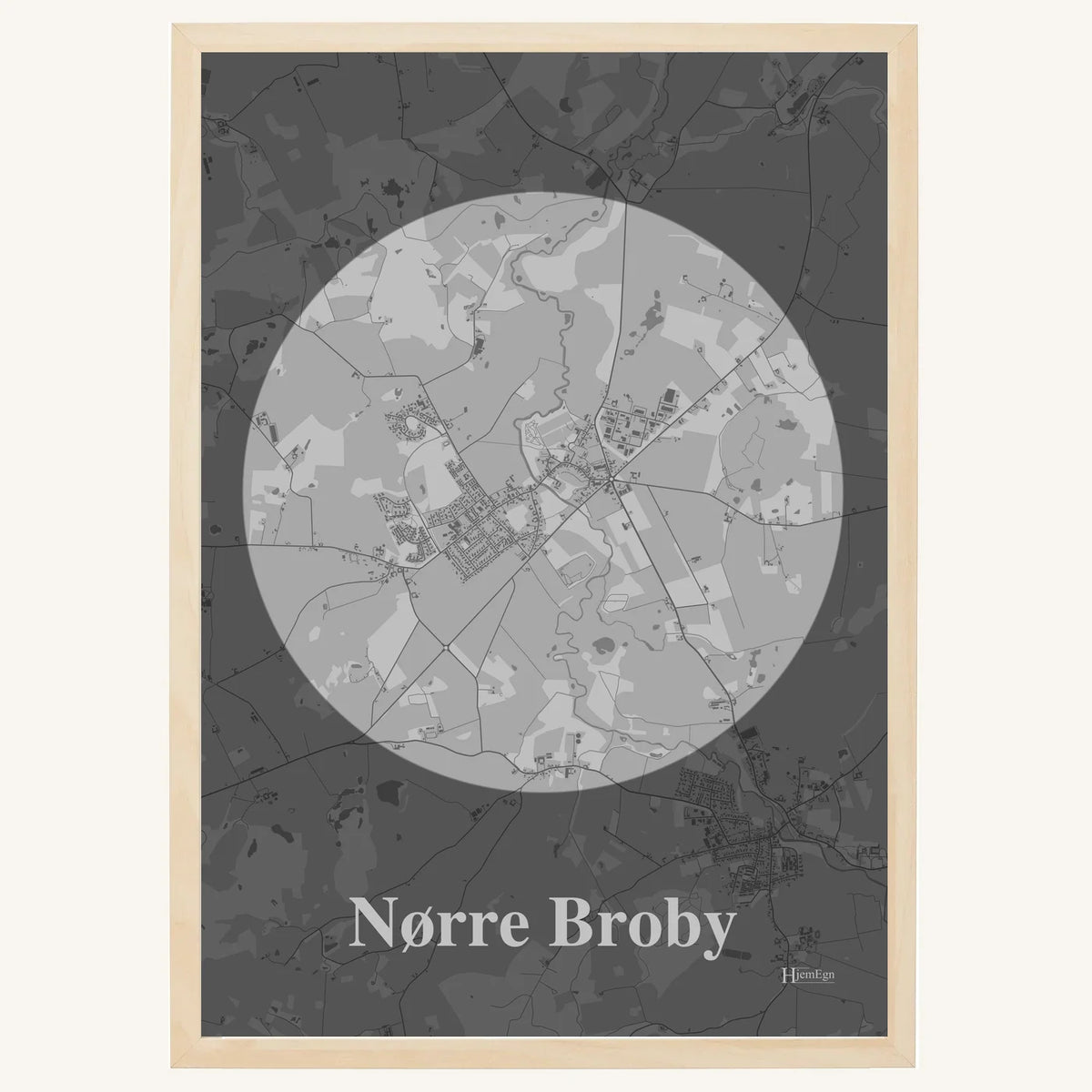 Nørre Broby plakat – Centrum 2026 – Lys pastel grå