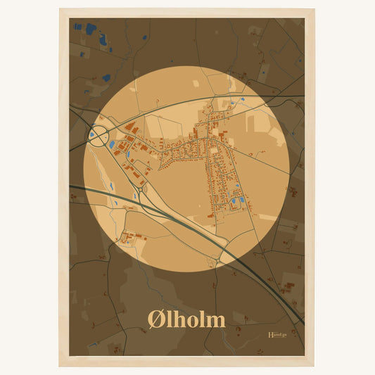 Ølholm plakat – Centrum 2026 – Lys pastel brun