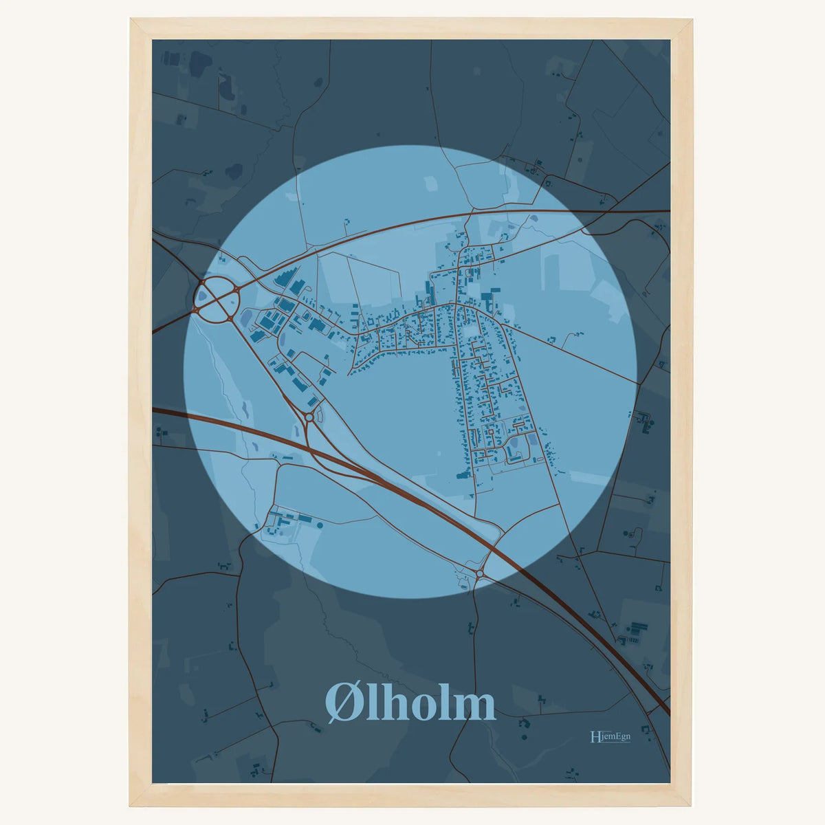 Ølholm plakat – Centrum 2026 – Lys pastel blå