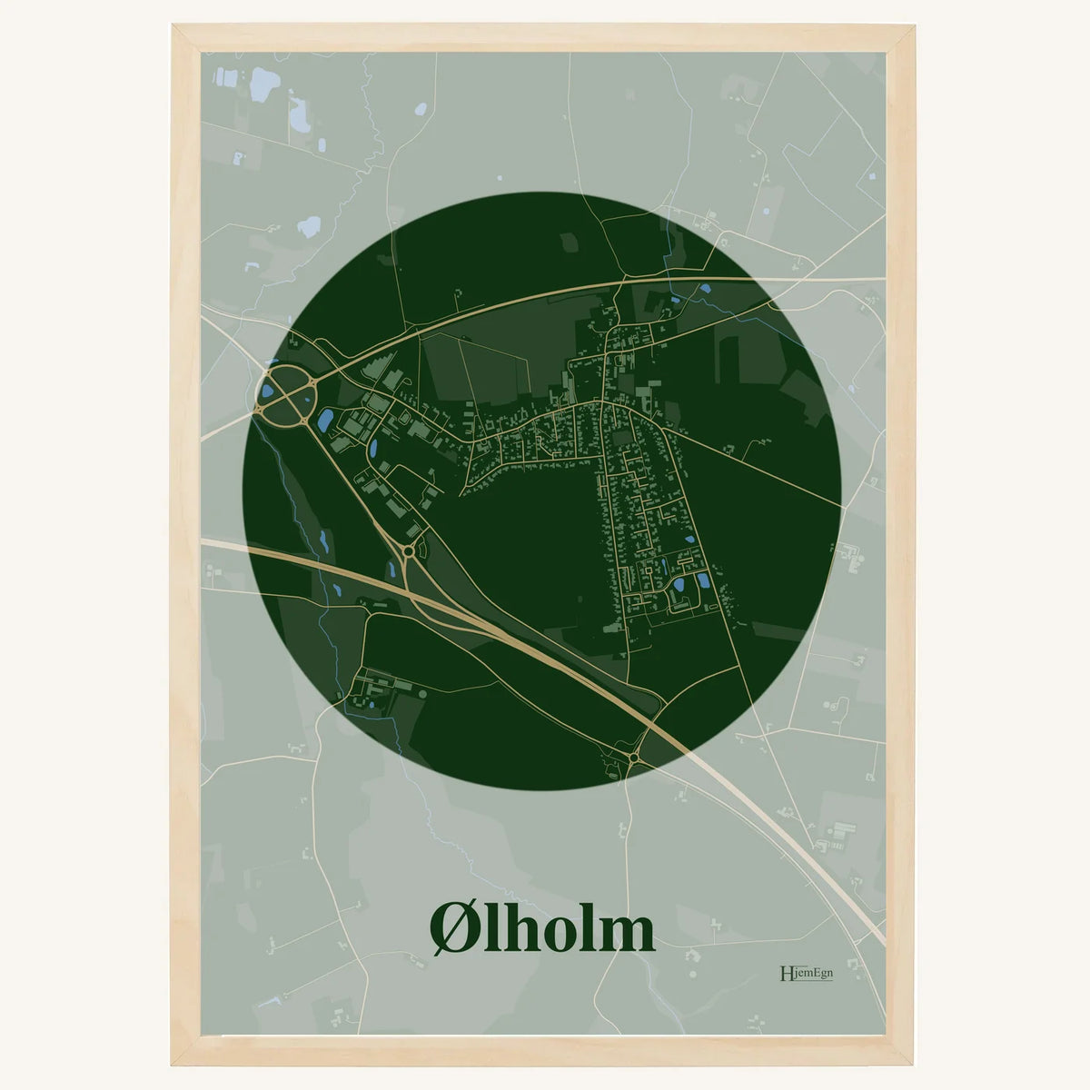 Ølholm plakat – Centrum 2026 – Mørk grøn