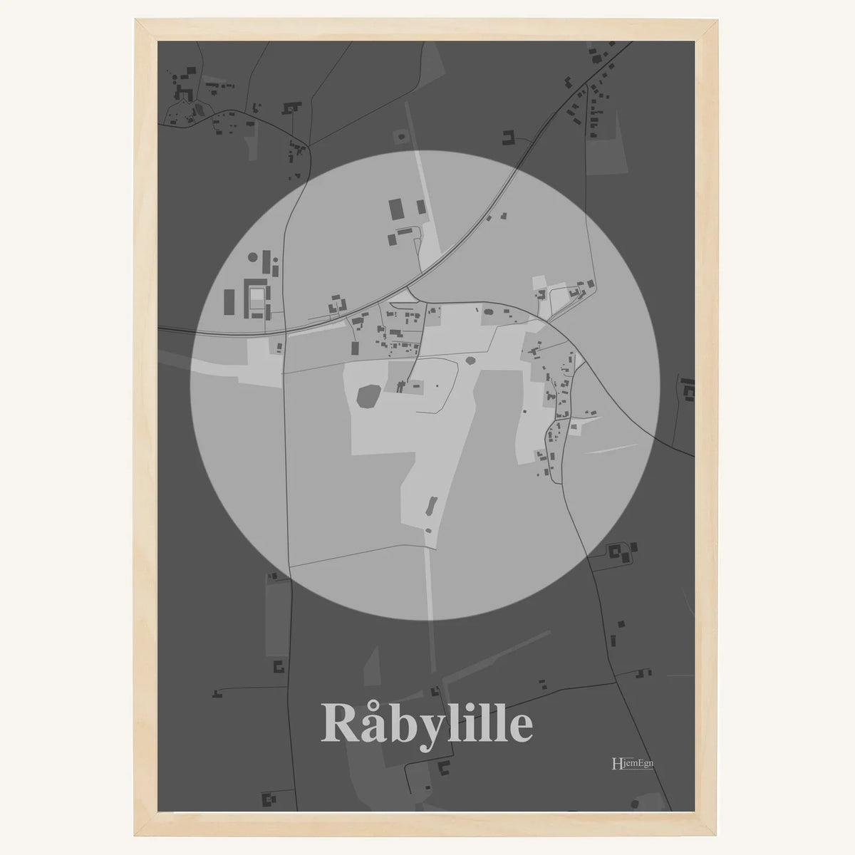 Råbylille plakat – Centrum 2026 – Lys pastel grå
