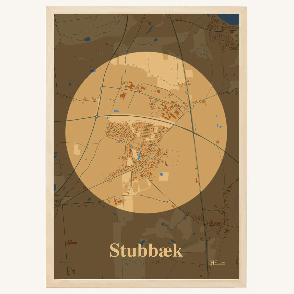 Stubbæk plakat – Centrum 2026 – Lys pastel brun
