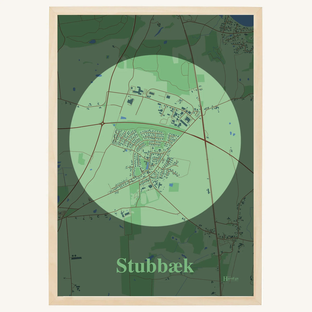 Stubbæk plakat – Centrum 2026 – Lys pastel grøn