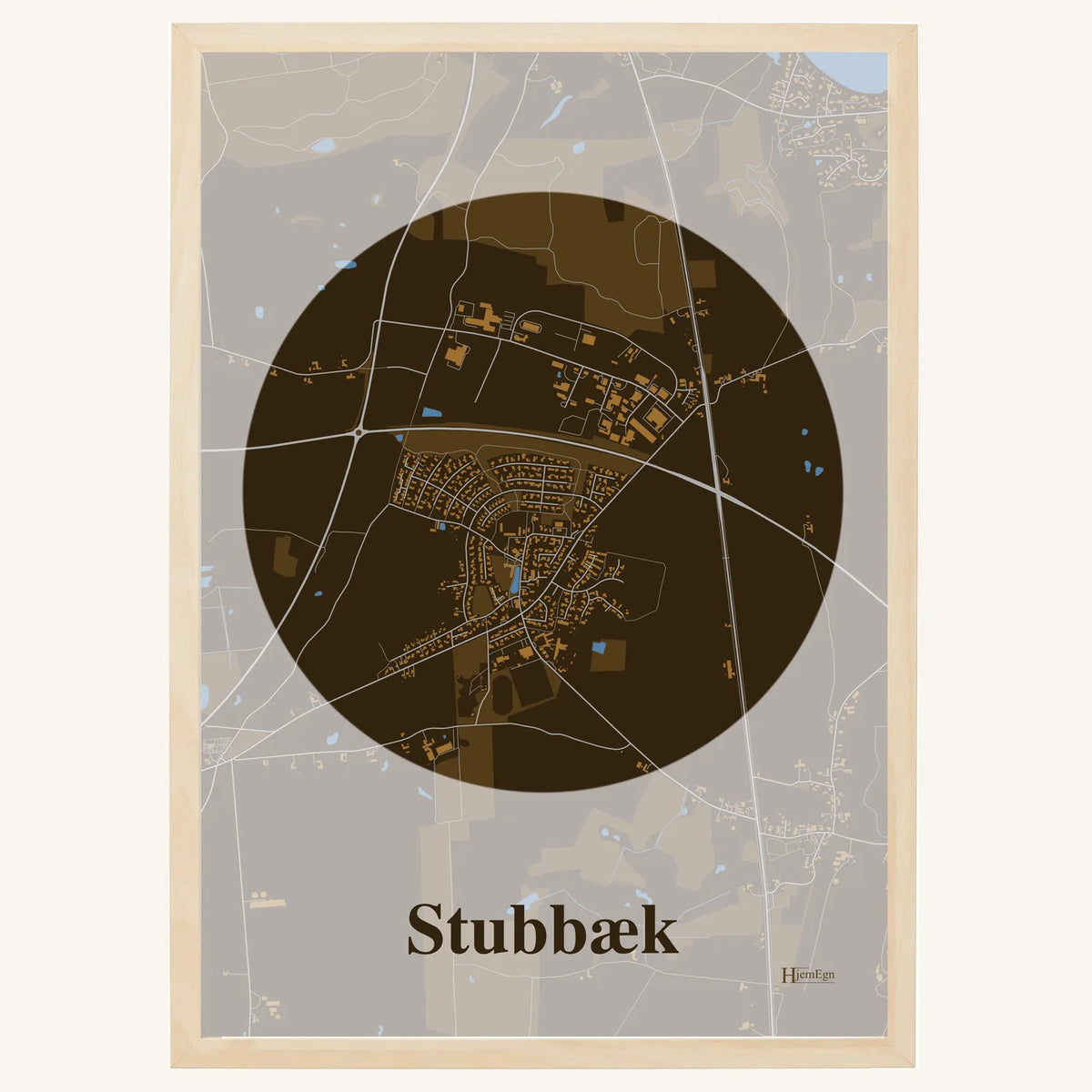 Stubbæk plakat – Centrum 2026 – Mørk brun