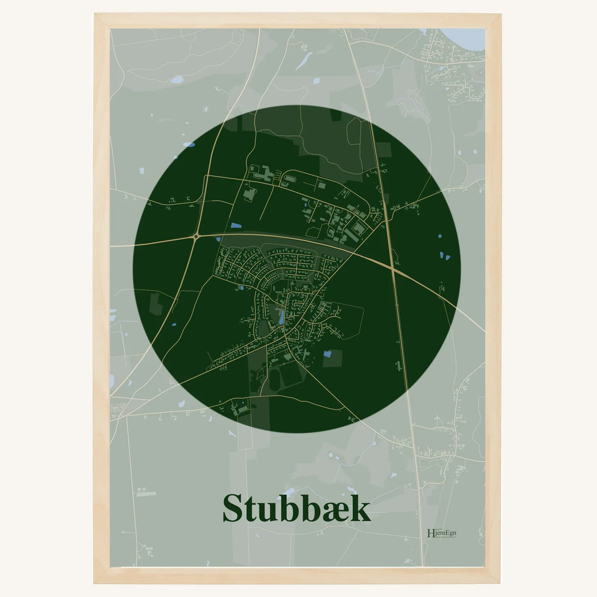 Stubbæk plakat – Centrum 2026 – Mørk grøn