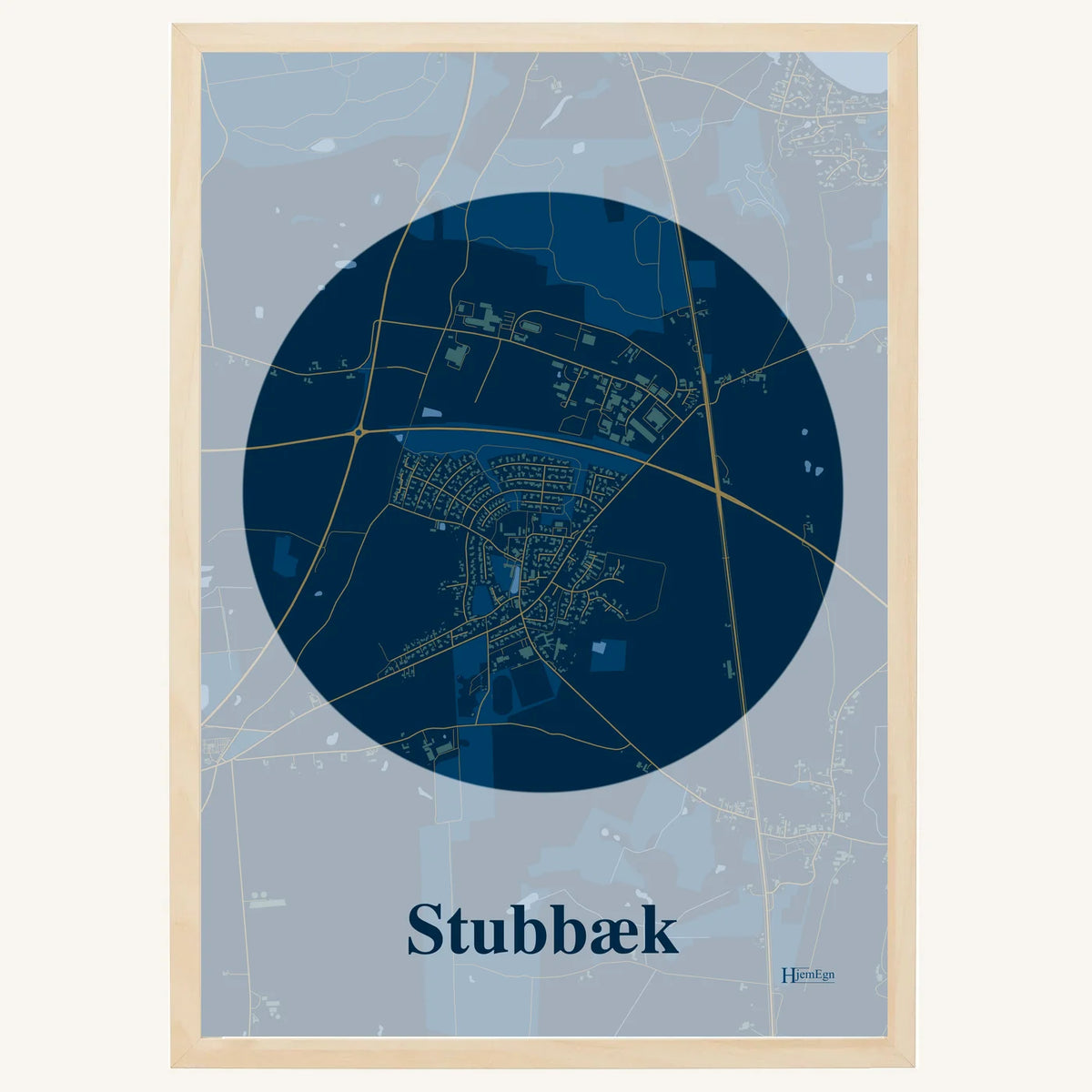 Stubbæk plakat – Centrum 2026 – Mørk blå