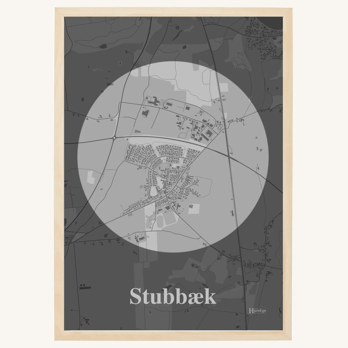 Stubbæk plakat – Centrum 2026 – Lys pastel grå