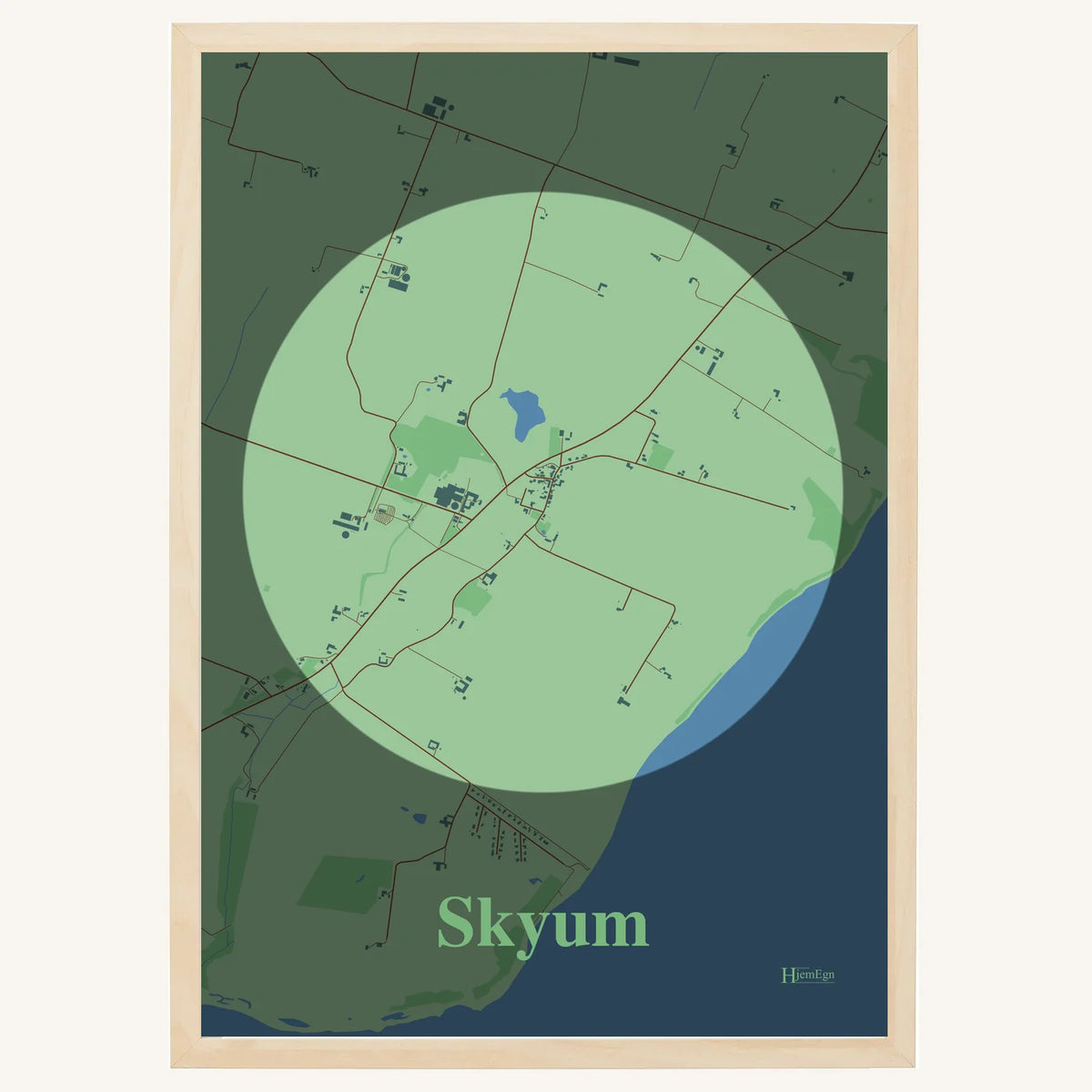 Skyum plakat – Centrum 2026 – Lys pastel grøn