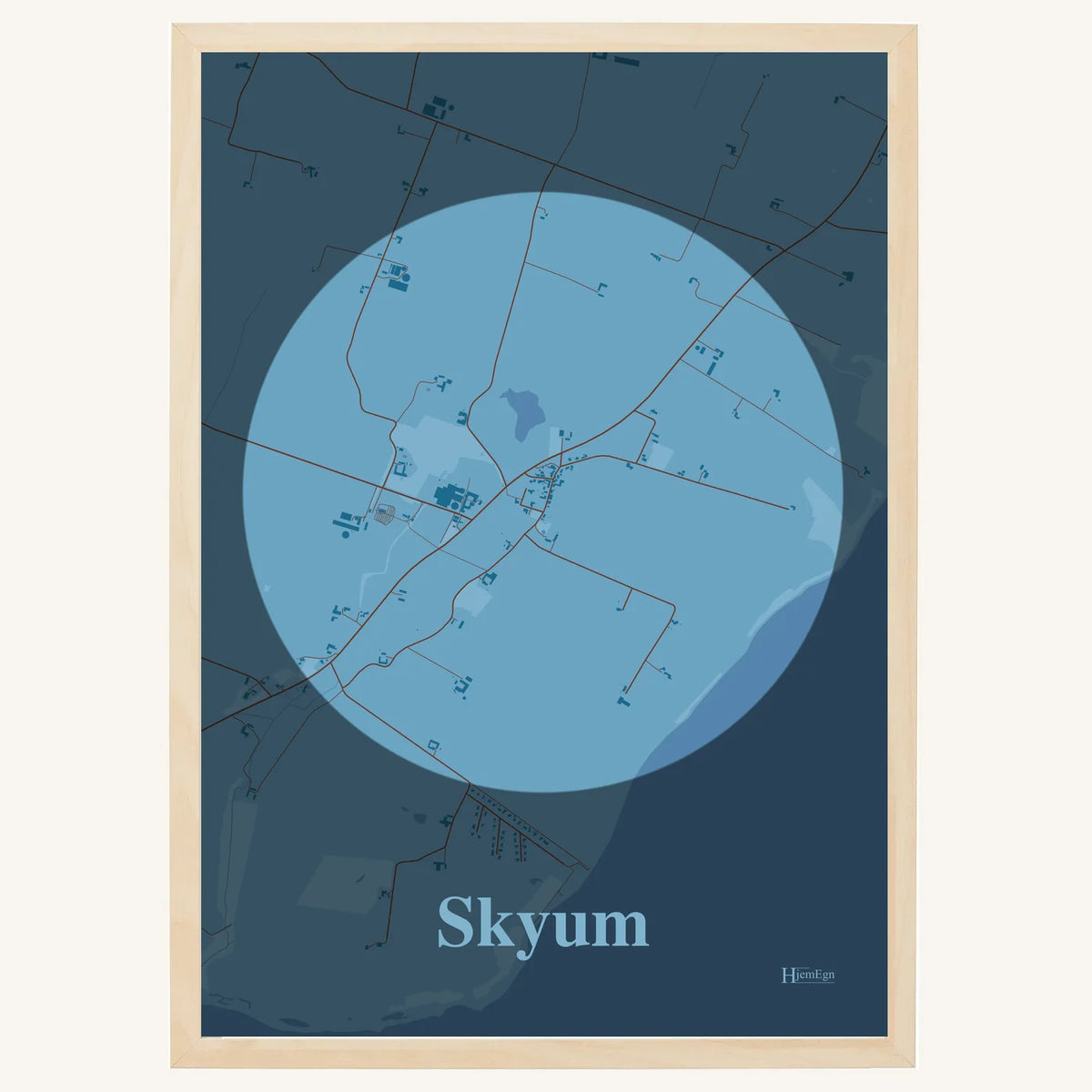 Skyum plakat – Centrum 2026 – Lys pastel blå