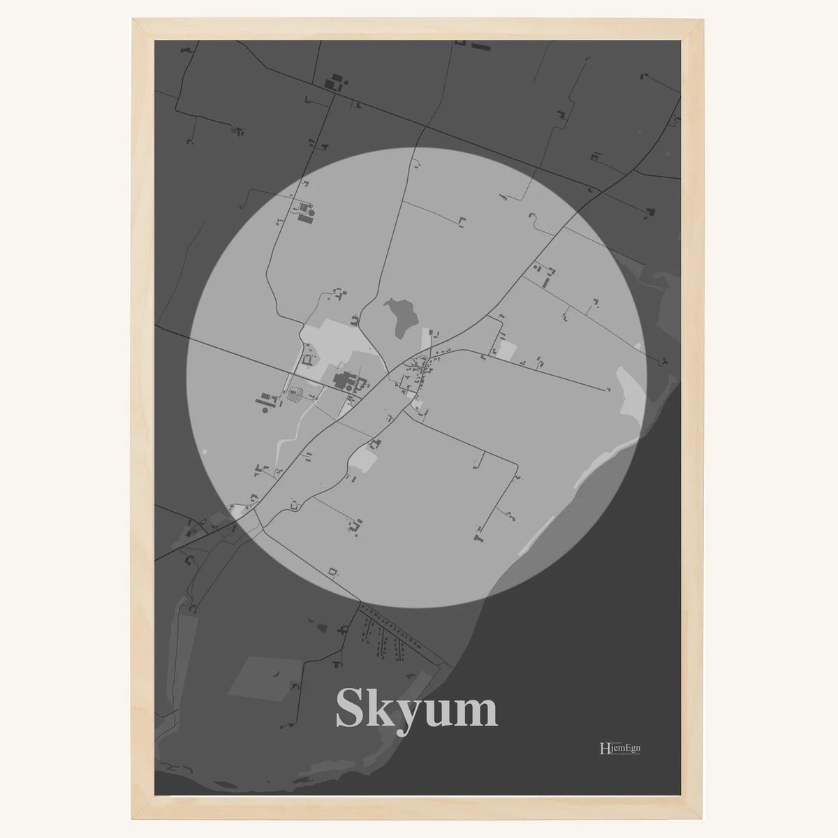 Skyum plakat – Centrum 2026 – Lys pastel grå