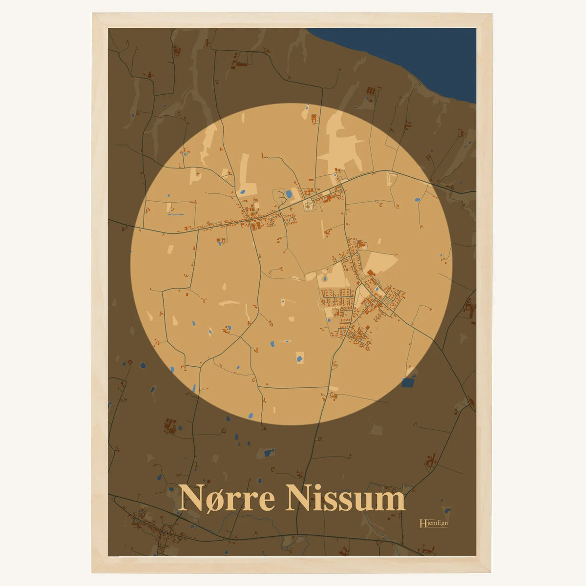 Nørre Nissum plakat – Centrum 2026 – Lys pastel brun