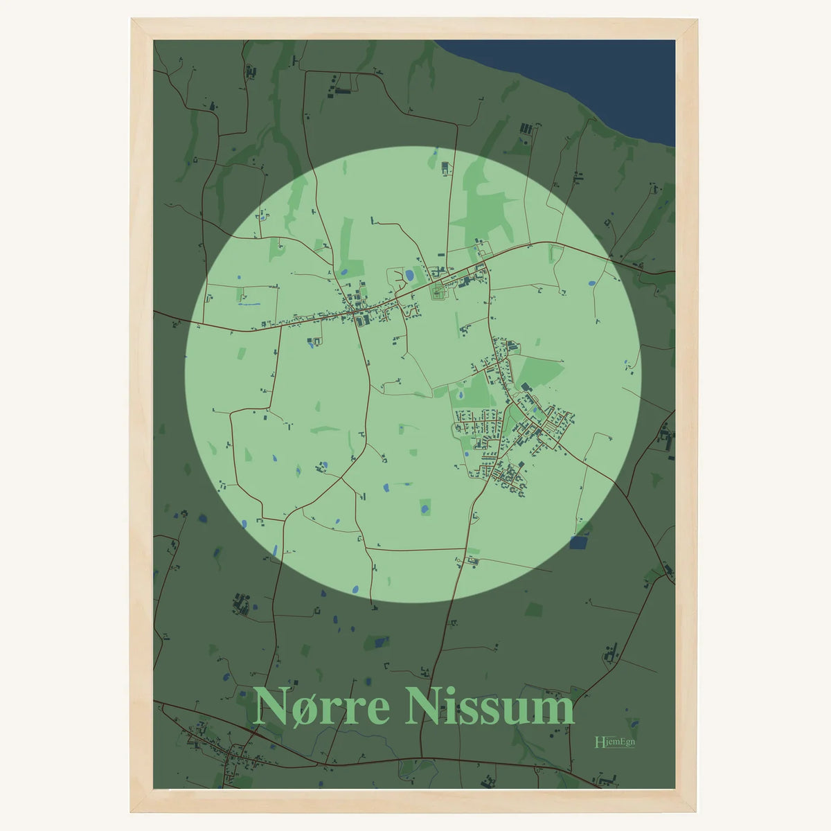 Nørre Nissum plakat – Centrum 2026 – Lys pastel grøn