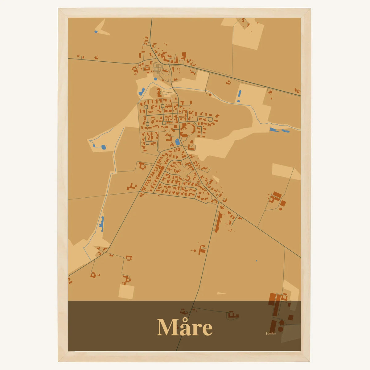 Måre plakat – Firkantet 2026 – Lys pastel brun